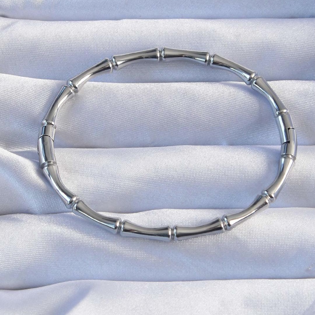IMG_3844 Çelik Kemik Kelepçe Bileklik (Gümüş Renk) - Görsel 1