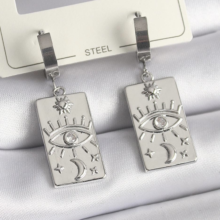 IMG_6635 Çelik Celestia Küpe (Gümüş Renk) - Görsel 1