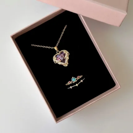 Gold Set/ Antique Love Kolye + Fairytale Yüzük